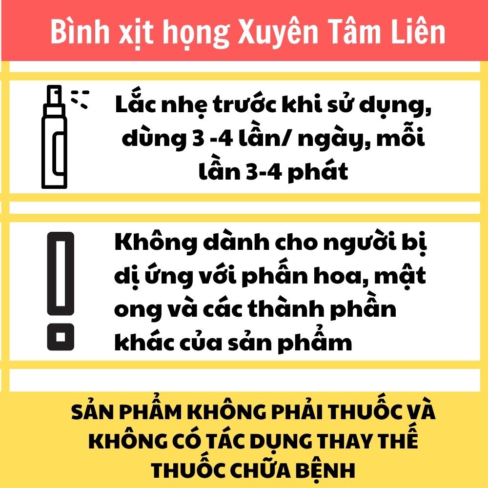 Xịt họng Xuyên Tâm Liên Keo Ong Xanh Nano Bạc H2CV