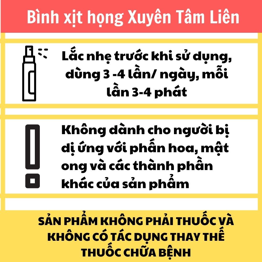 Xịt họng Xuyên Tâm Liên Keo Ong Xanh Nano Bạc H2CV (Chai 20ml)