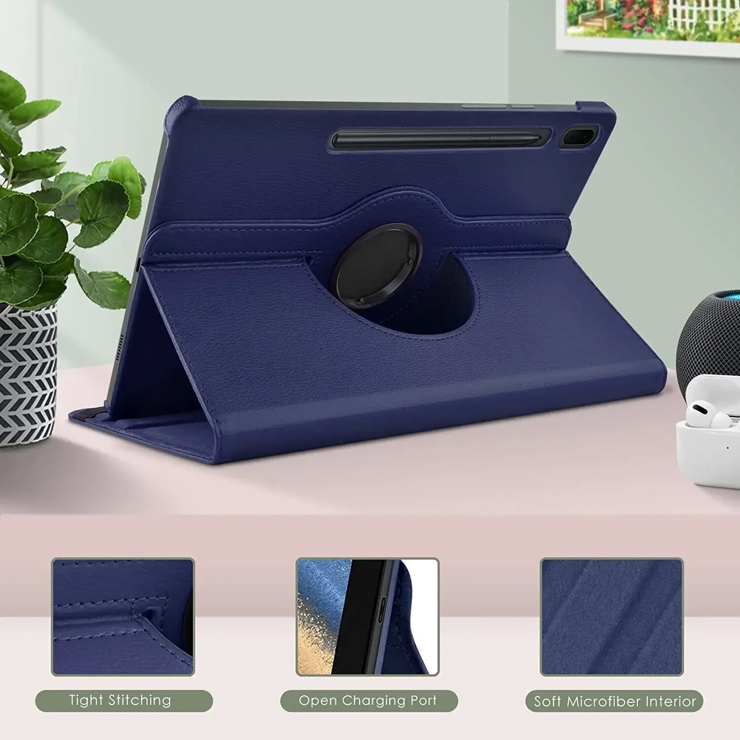 Case bao da chống sốc xoay 360 độ cho Samsung Galaxy Tab S9 / S9 Plus / S9 Ultra hiệu HOTCASE - hàng nhập khẩu