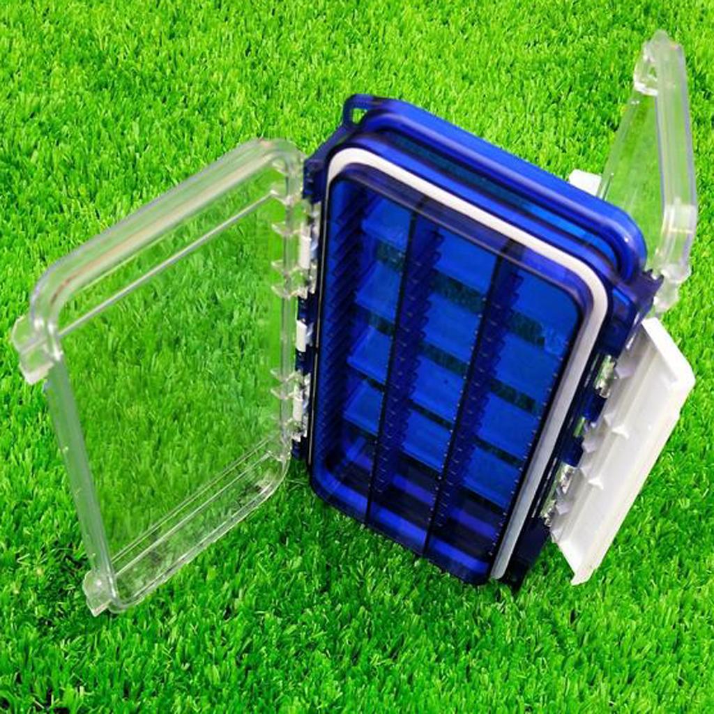 Plastic Two-sided Fishing Lure Box Double Sided Tackle Box Organizer