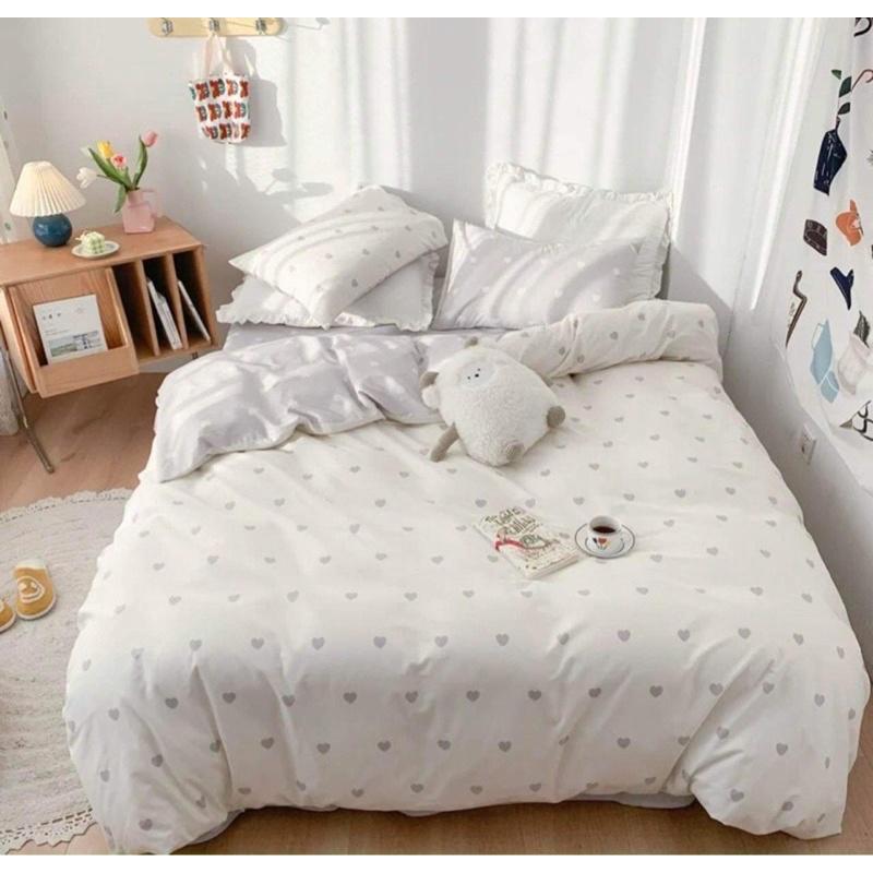 Bộ chăn ga gối Cotton Poly Hàn Quốc miễn phí bo chun ga giường bọc đệm
