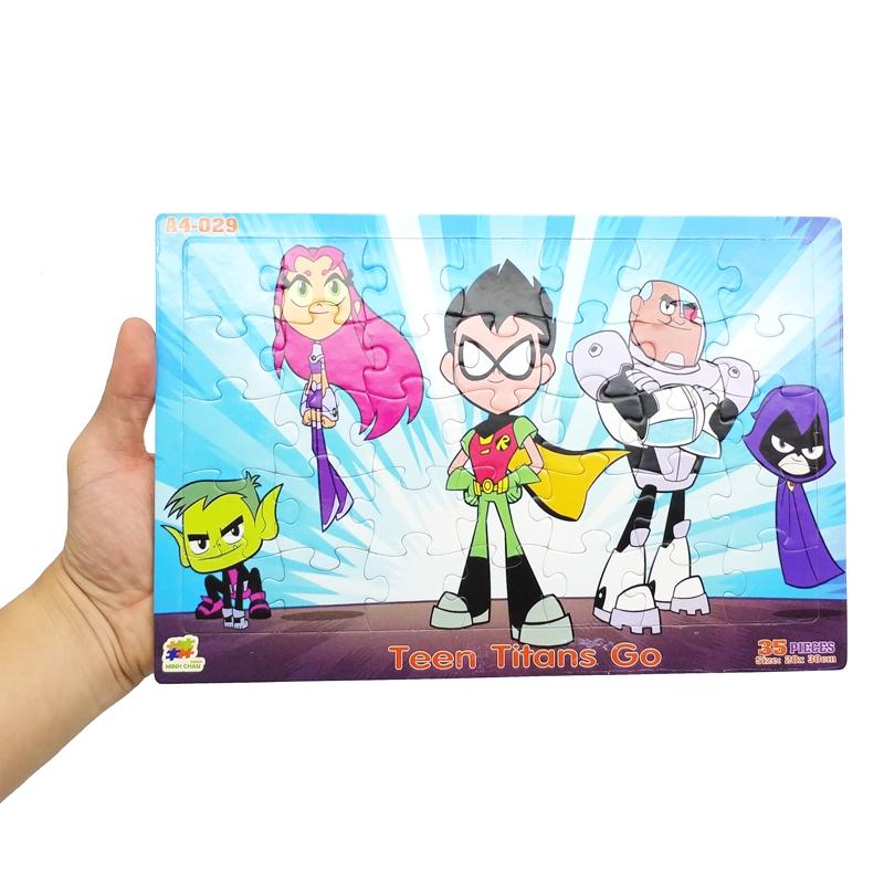 Bộ Xếp Hình Khổ A4 Puzzle Minh Châu 35-029 - Teen Titans Go