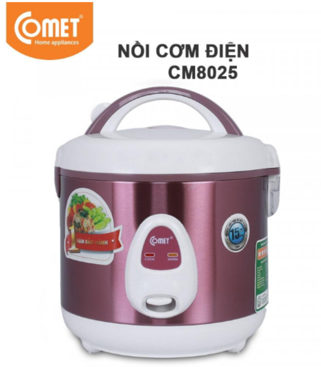 Nồi cơm điện nắp gài 1,0L CM8025 (giao màu ngẫu nhiên) - Hàng chính hãng