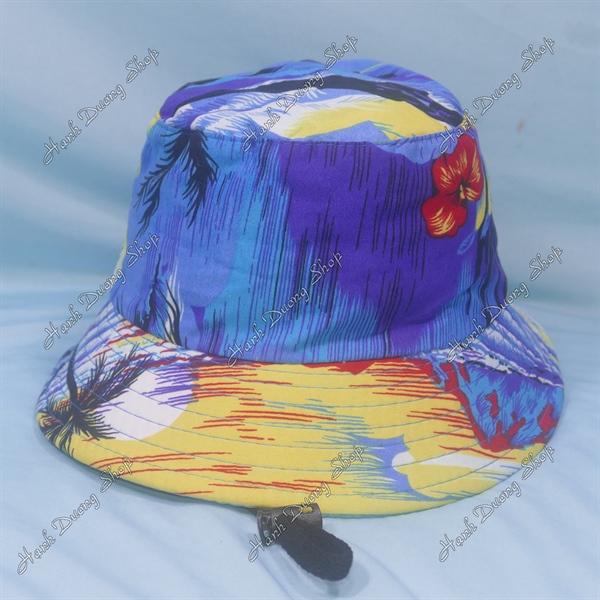 Nón tai bèo đi biển, mũ bucket trẻ em 3-5 tuổi size đầu 50-51cm vành nhỏ 5cm - Cây Dừa Đen