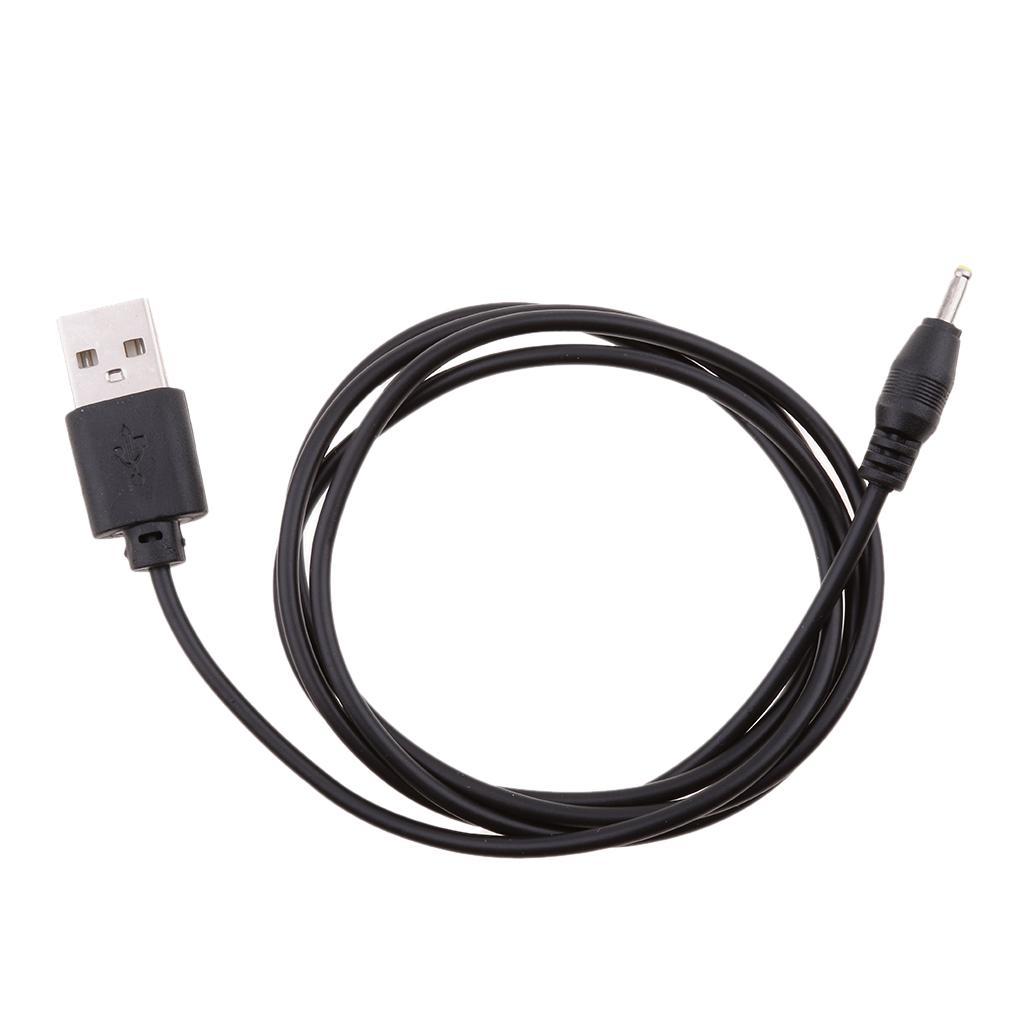 4 Pieces USB Type A Male to DC 2.5mm x 0.7mm Male Adapter Power Supply Cable 1m/3.3ft Black