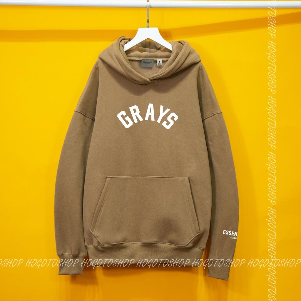 Áo nỉ Hoodie GRAYS Áo hoodie nam nữ nỉ bông thu đông dày dặn