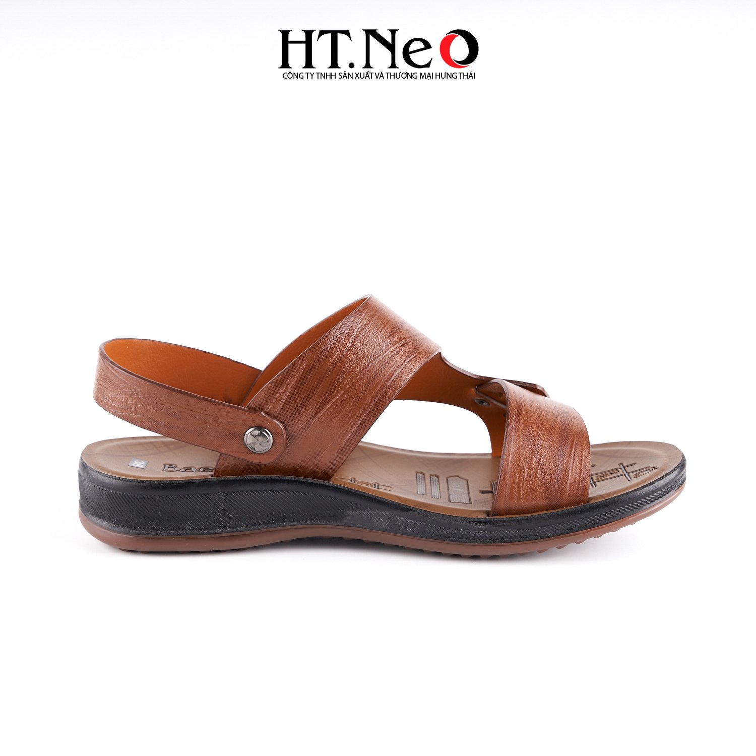 Sandal nam HT.NEO 100% da bò mềm mại, đế cao su nguyên khối, khâu may chân quai siêu chắc chắn SD157