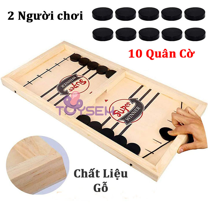 Bàn chơi bắn quân hockey qua lỗ bằng gỗ size lớn - Khúc côn cầu bàn gỗ foosball winner - Quà tặng sinh nhật cho bé trai, bé gái cute