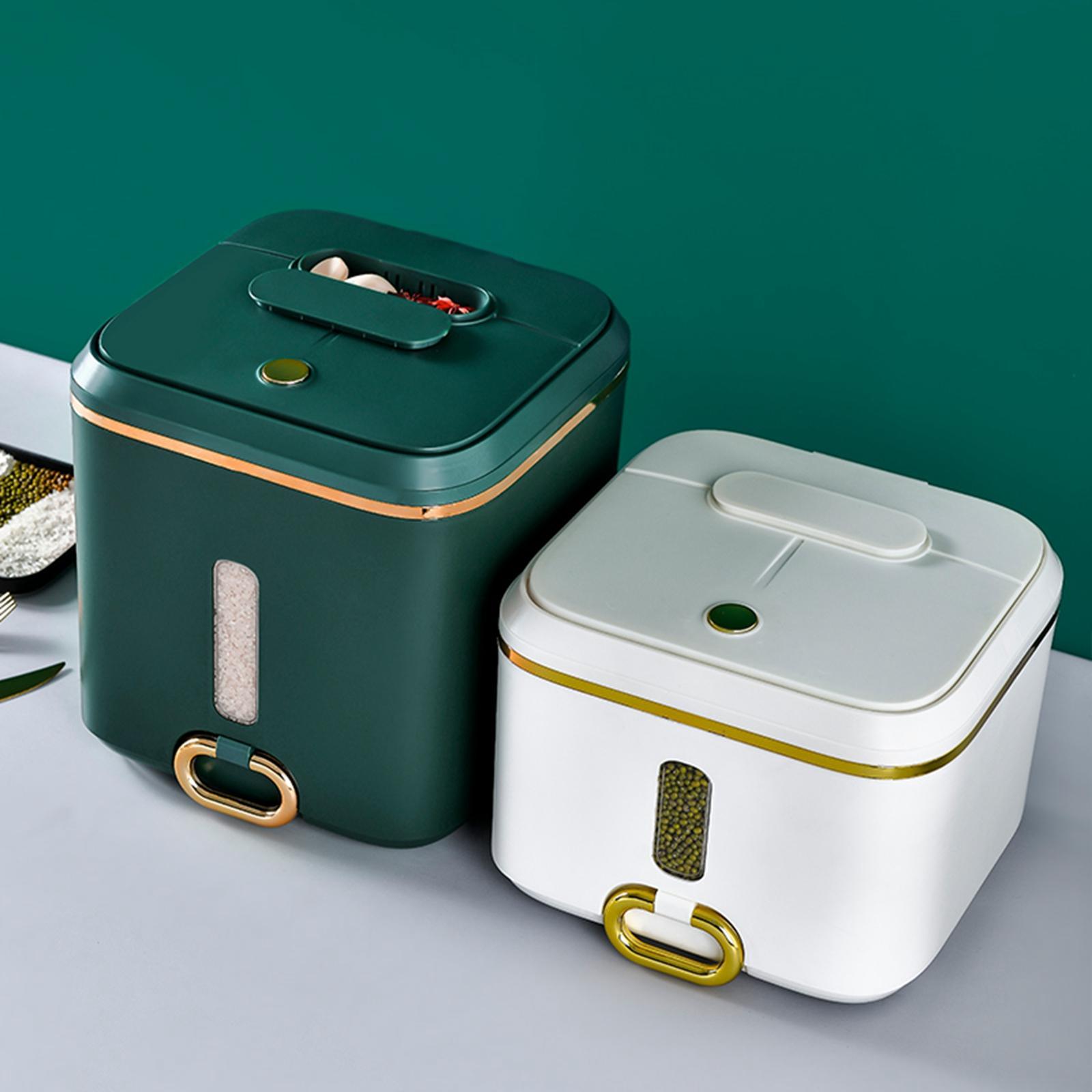 Rice Storage Containers,Plastic Dry Food Storage Boxes with Seal Locking Lid for Flour, Sugar, Kitchen, Pantry