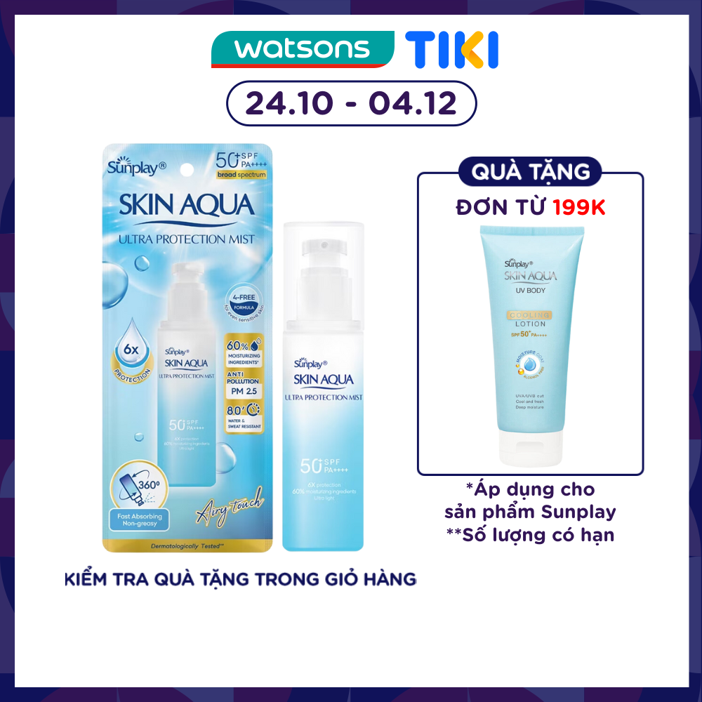 Xịt Chống Nắng Sunplay Skin Aqua Ultra Protection Mist SPF50+/PA++++ 60ml