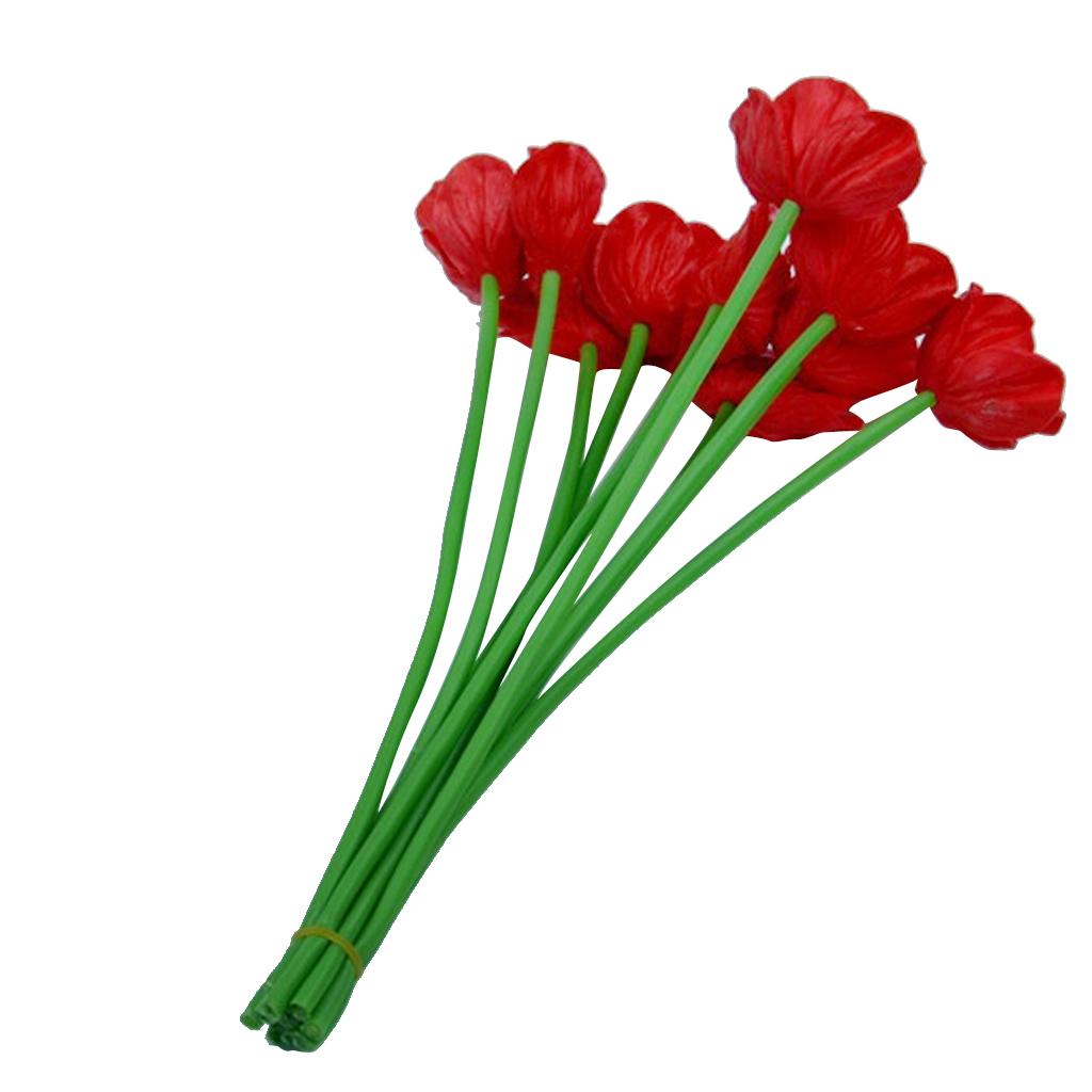 6x Artificial Plant Flower Cherry Blossom Bouquet Home Wedding Decor red