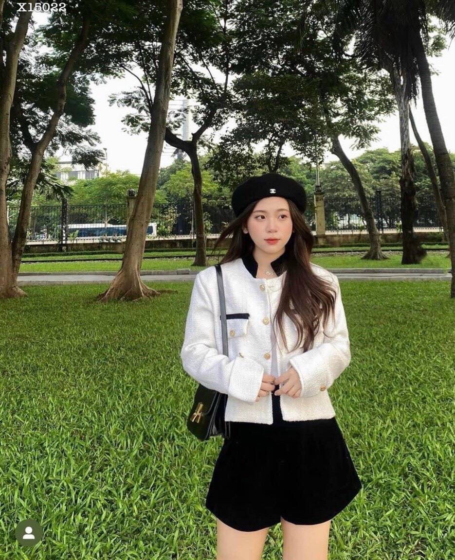 SET ÁO KHOÁC BLAZER / VEST NỮ + ÁO HAI DÂY CROPTOP + QUẦN VÁY NGẮN