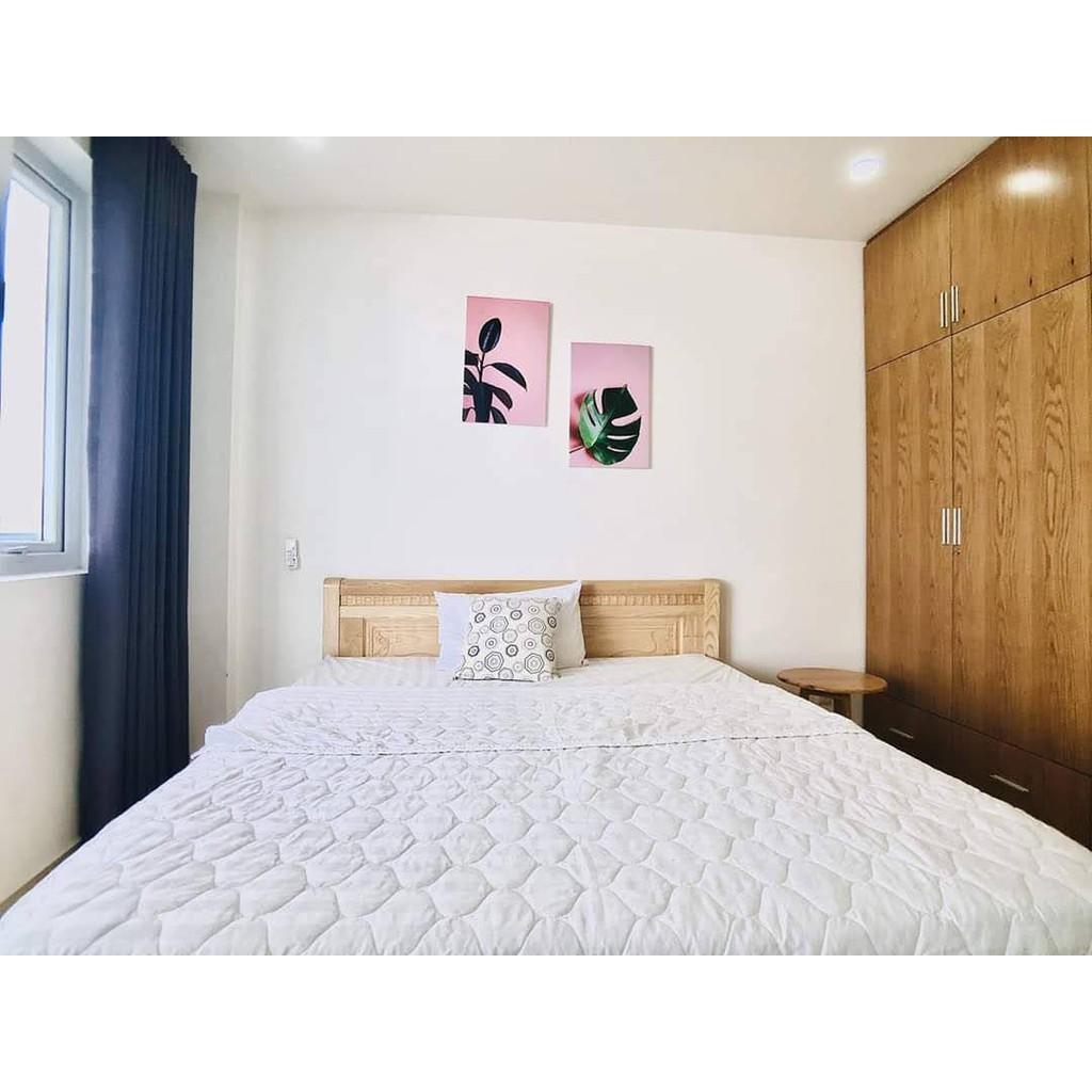 Bộ drap cotton trắng sọc cho khách sạn size:1m8 x 2m