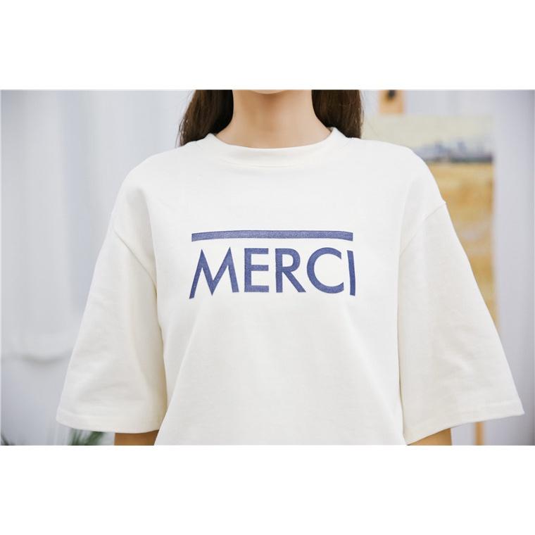Áo thun nữ dáng rộng MERCI xinh xắn tay lỡ unisex