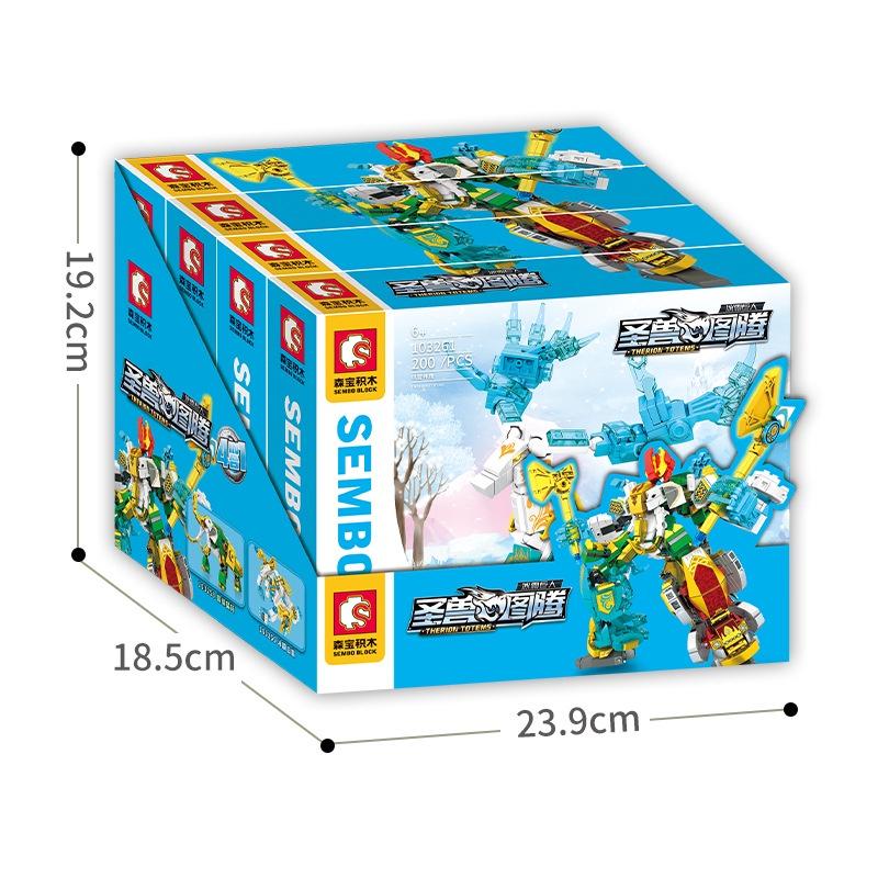Đồ chơi Lắp ráp Robot thần thoại Thor, Sembo Block 103258-41 Xếp hình thông minh, Mô hình Robot siêu nhân