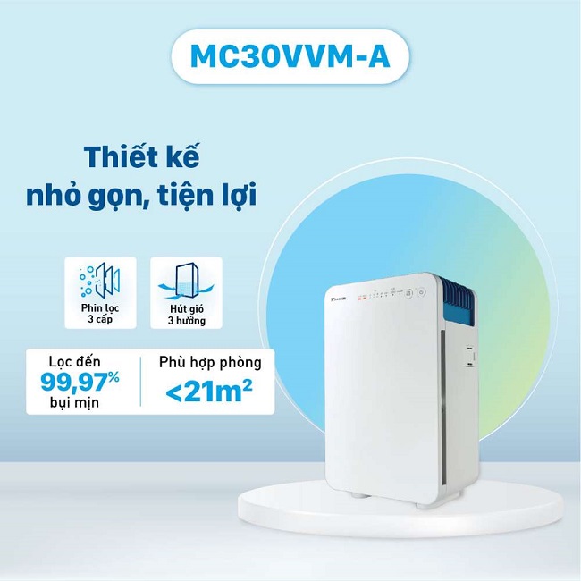 Máy lọc không khí Daikin (MC30VVM-A) - Hàng Chính Hãng