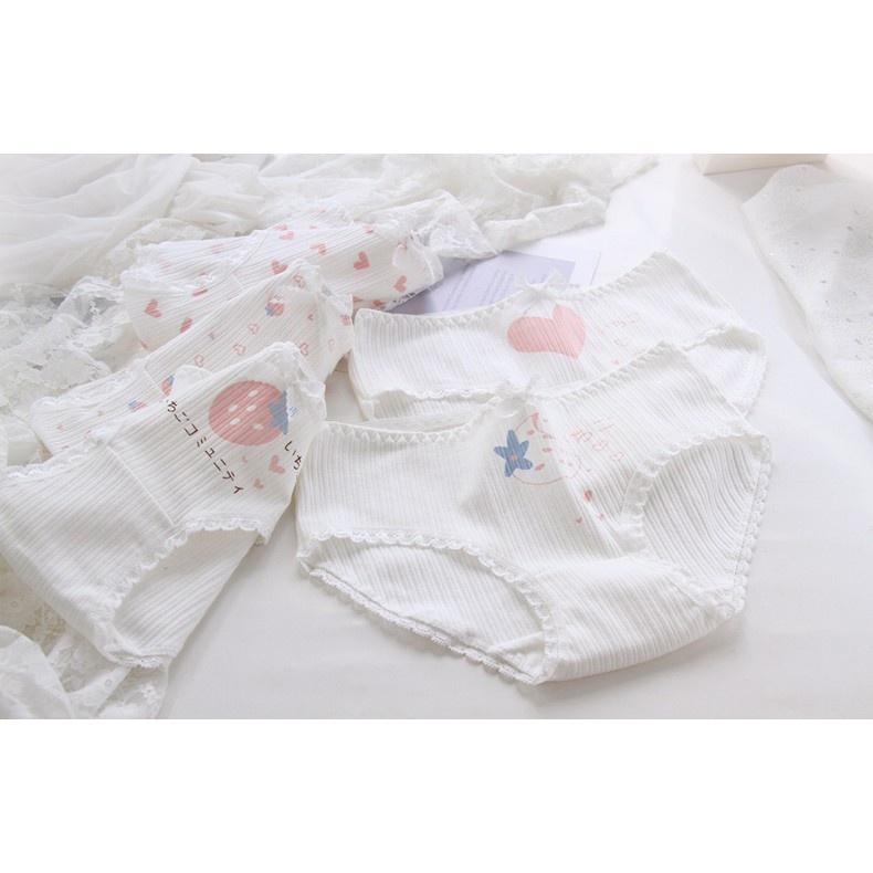 Quần Lót Nữ Cotton Hình Tim-DâuThời Trang Ôm Mông . Hàng Loại Đẹp.