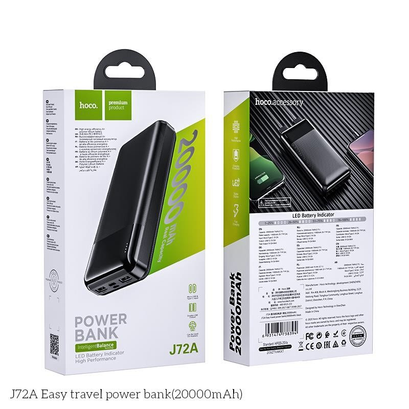 PIN SẠC DỰ PHÒNG J72A 20000mAh - JL