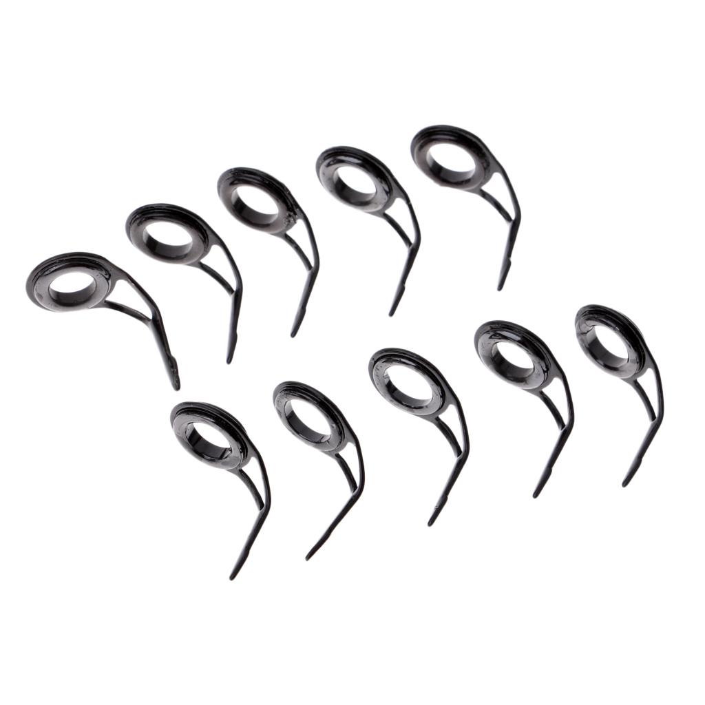 10x Fishing Rod Eye Ring Guides Line Rings for Spinning/Carp Rod