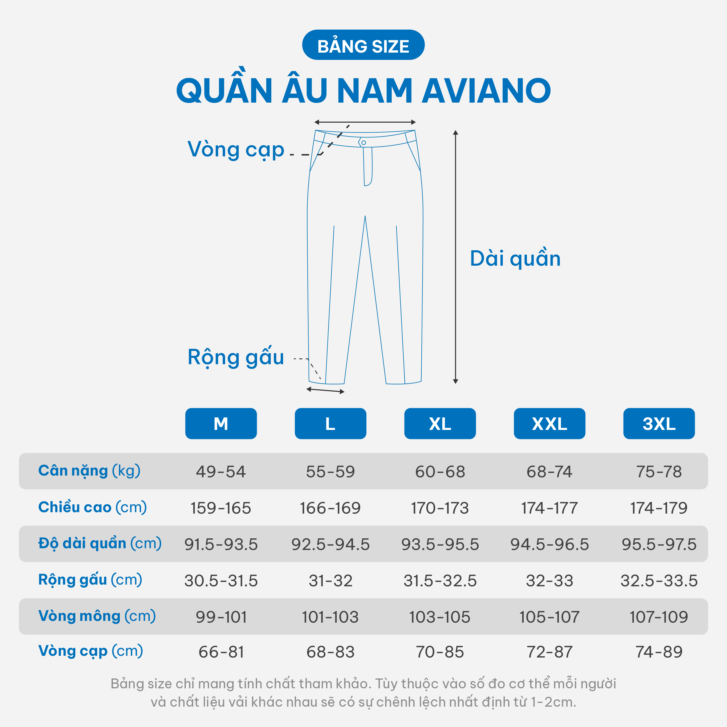 Quần Tây Nam AVIANO Có Bộ Chỉnh Cạp, Quần Âu Nam Công Sở Chất Kaki