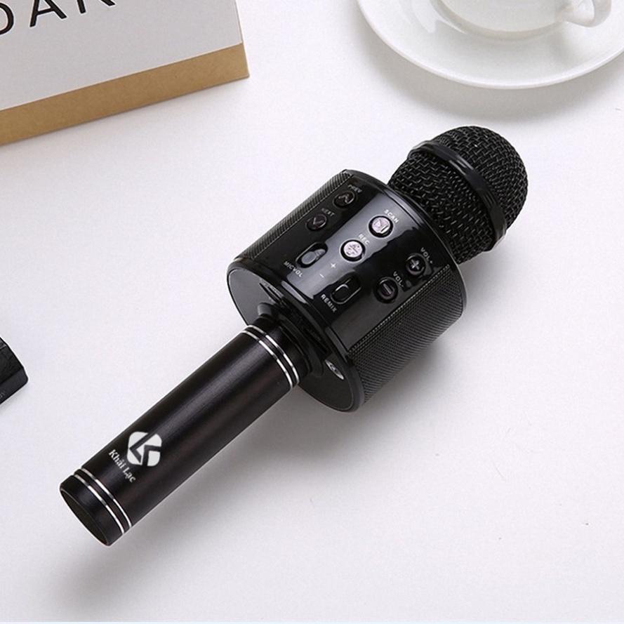 Micro Hát Karaoke Bluetooth WS-858 Khải Lạc micro không Dây hát karaoke micro không dây micro trợ giảng không dây