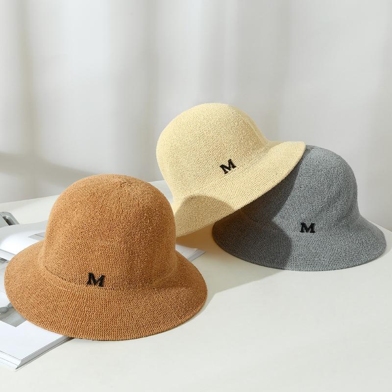 Nón Len Rộng Vành Chữ M Jussy Fashion Mũ Cói Vintage Đi Biển Kiểu Dáng Nhiều Màu Đẹp Chất Len Đan Dày Nhiều Màu