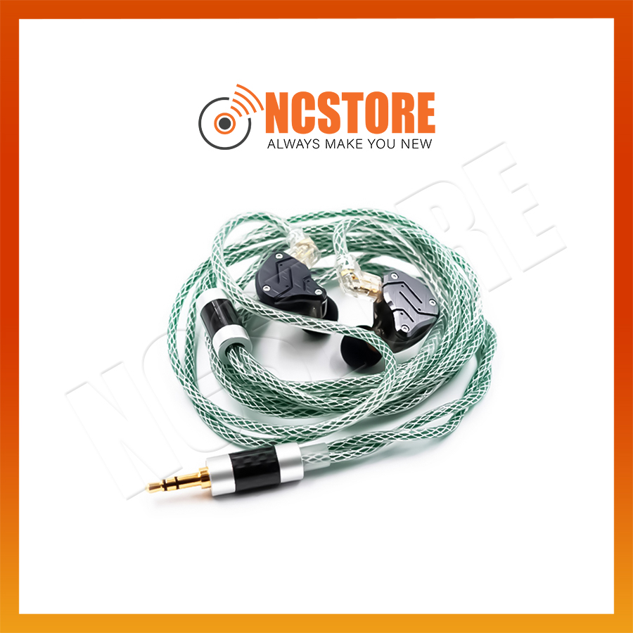 [NC] Dây Cáp nâng cấp tai nghe KZ OFC Đồng mạ Bạc 100 Core | Double Silver-Plated Composite Braided | Hàng Chính Hãng