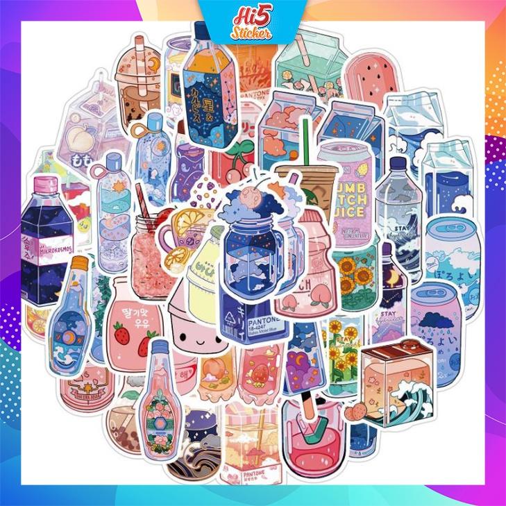 Sticker Hình Dán Trang Trí Các Thức Uống Sành Điệu ms#223