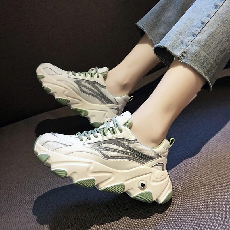 Giầy Thể Thao Nữ Ulzzang Hàn Quốc Tag Fashion Viền Phản Quang Bụng Bự Store 2020