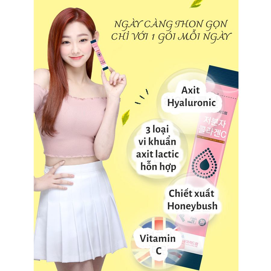 Bột Collage hỗ trợ làm đẹp da chống lão hóa  Nature Dream Small Molecule Collagen - C Powder