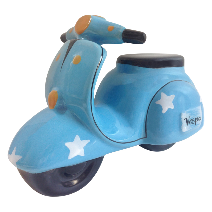 Đồ Trang Trí Sứ Hình Xe Vespa Cao Cấp Minh Tiến C16 - Màu Ngẫu Nhiên