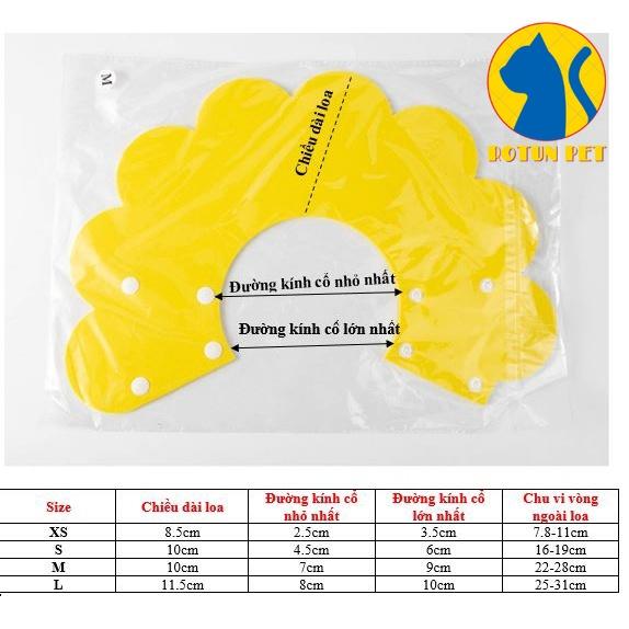 LOA XỐP ĐEO CỔ CHỐNG CẮN CHỐNG LIẾM VẾT THƯƠNG BẢO VỆ CHÓ MÈO HÌNH BÔNG HOA DỄ THƯƠNG