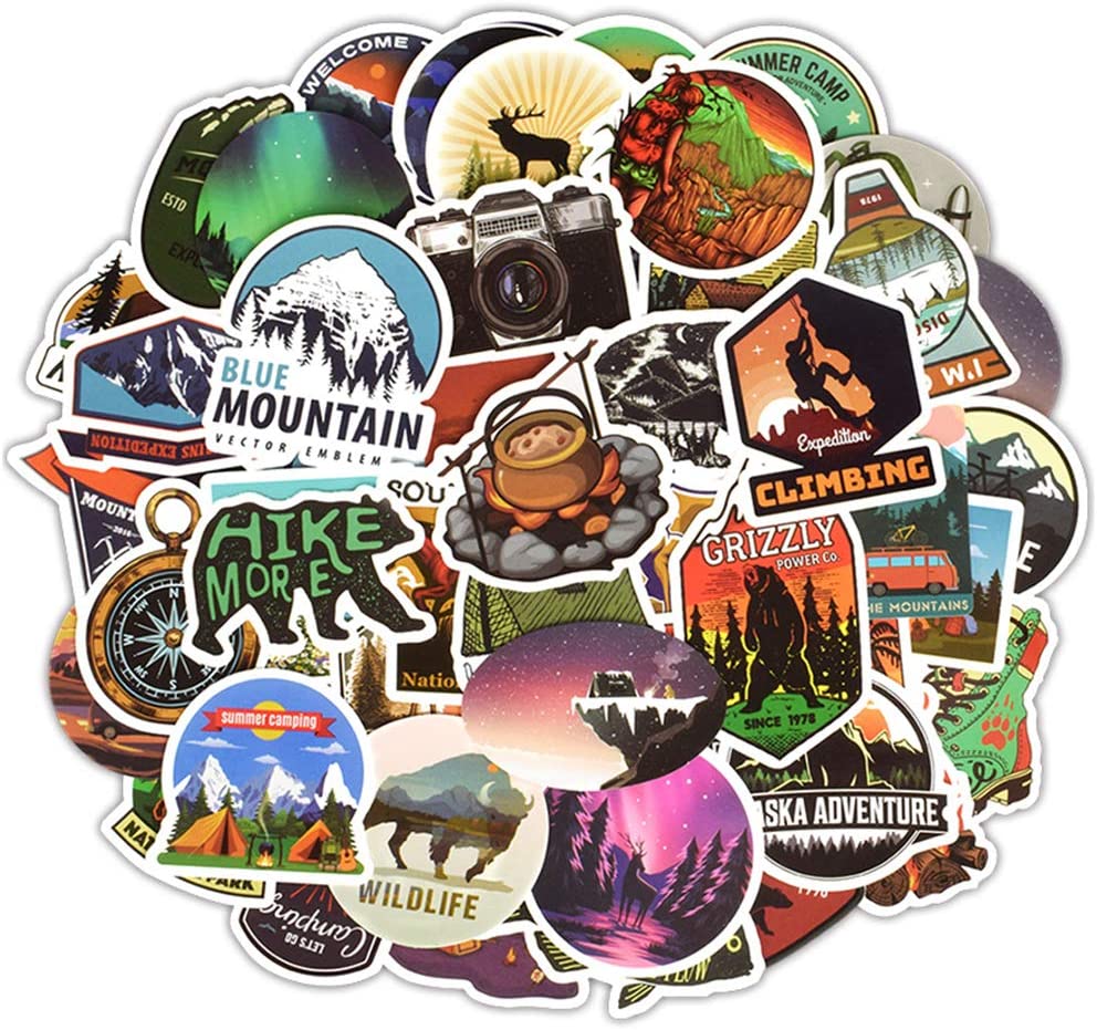 Set 30 Sticker Wilderness Nature, thiên nhiên hoang dã động vật ảnh ép lụa