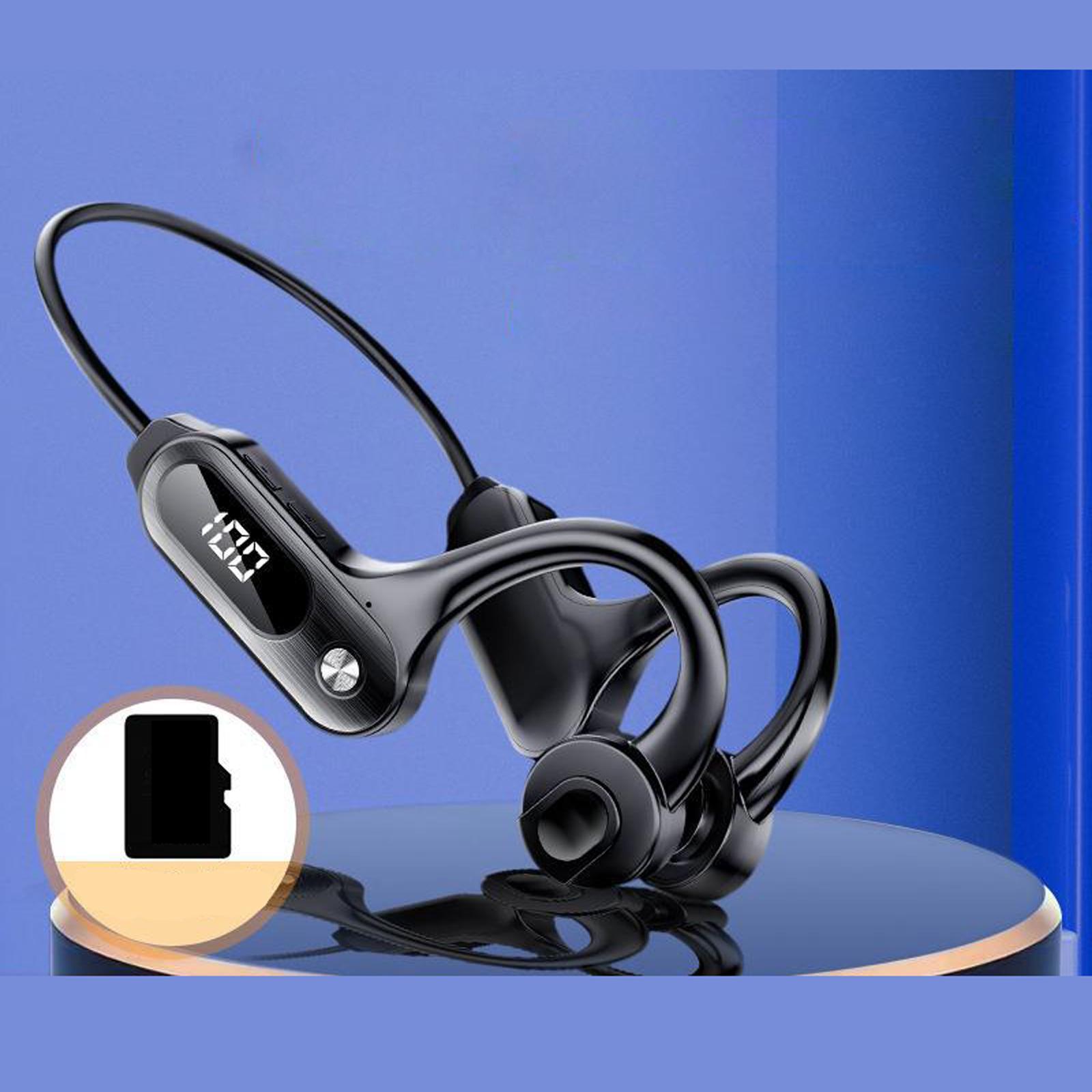 Conduction Headphones LED Wireless Earphone for Running Workout Fitness