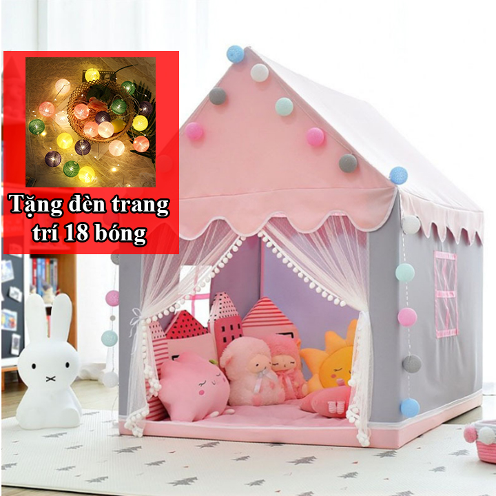 Lều Công Chúa Cho Bé Cao Cấp - Lều Ngôi Nhà Vui Chơi - Lều Cắm Trại Công Chúa Hoàng Tử