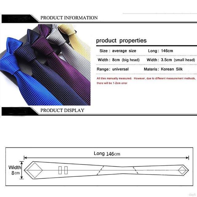 Cà vạt nam 8cm công sở kẻ ô vuông nhỏ Giangpkc