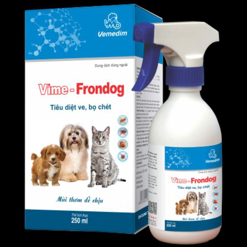 Thuốc xịt ve rận cho chó mèo VIME FRONDOG 250ML (VEMEDIM)