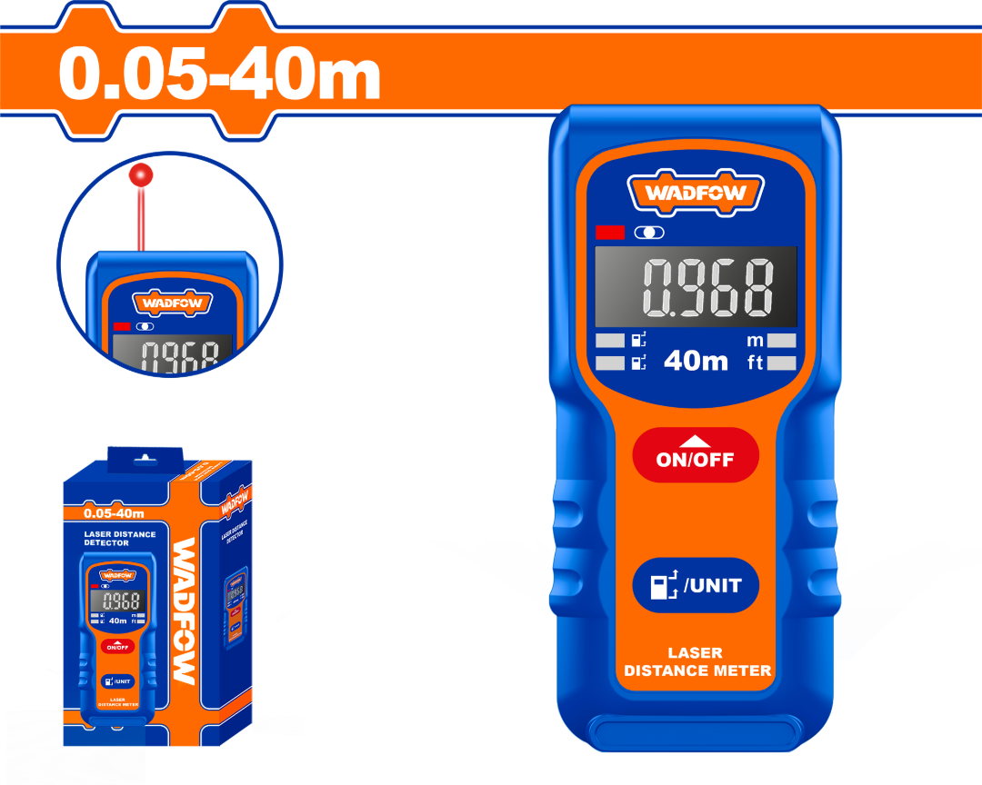 MÁY ĐO KHOẢNG CÁCH LASER 0.05- 40M 635NM WADFOW WDL1504 - HÀNG CHÍNH HÃNG