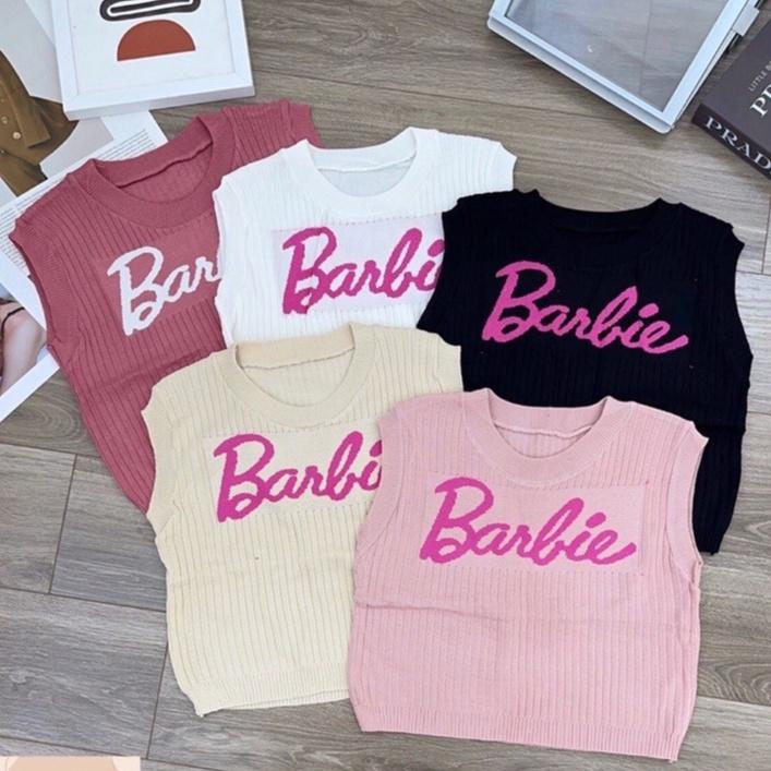 Áo len Montoghi dệt kim Quảng Châu Barbie TAY HẾN dáng ngắn siêu dễ thương