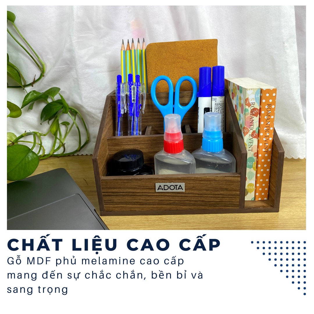 Kệ gỗ đựng văn phòng phẩm để bàn KG22M112 của ADOTA bằng gỗ cao cấp dành cho bàn làm việc