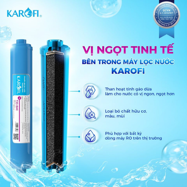 Lõi lọc Karofi số 6 - Lõi GAC-T33 - Hàng Chính Hãng