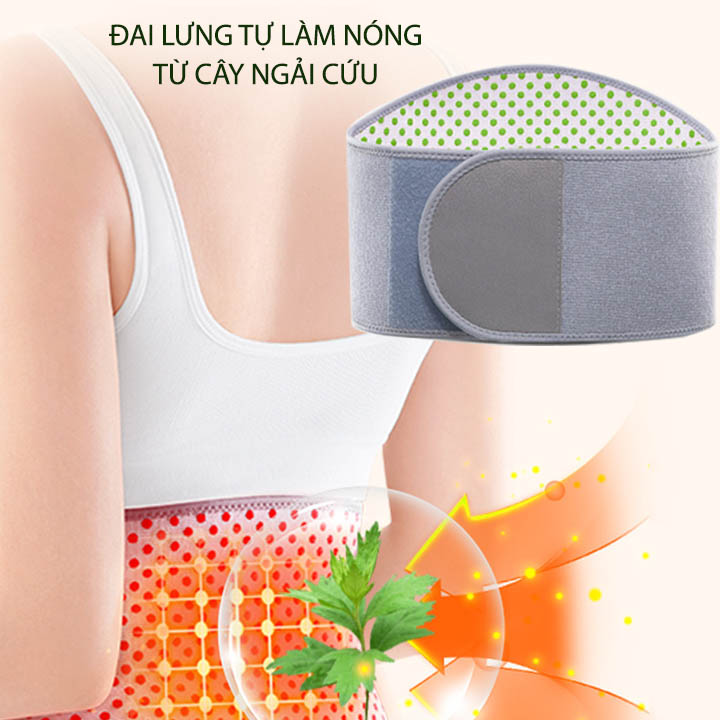 Đai ngải cứu tự làm nóng tới 45 độ C, giảm đau lưng