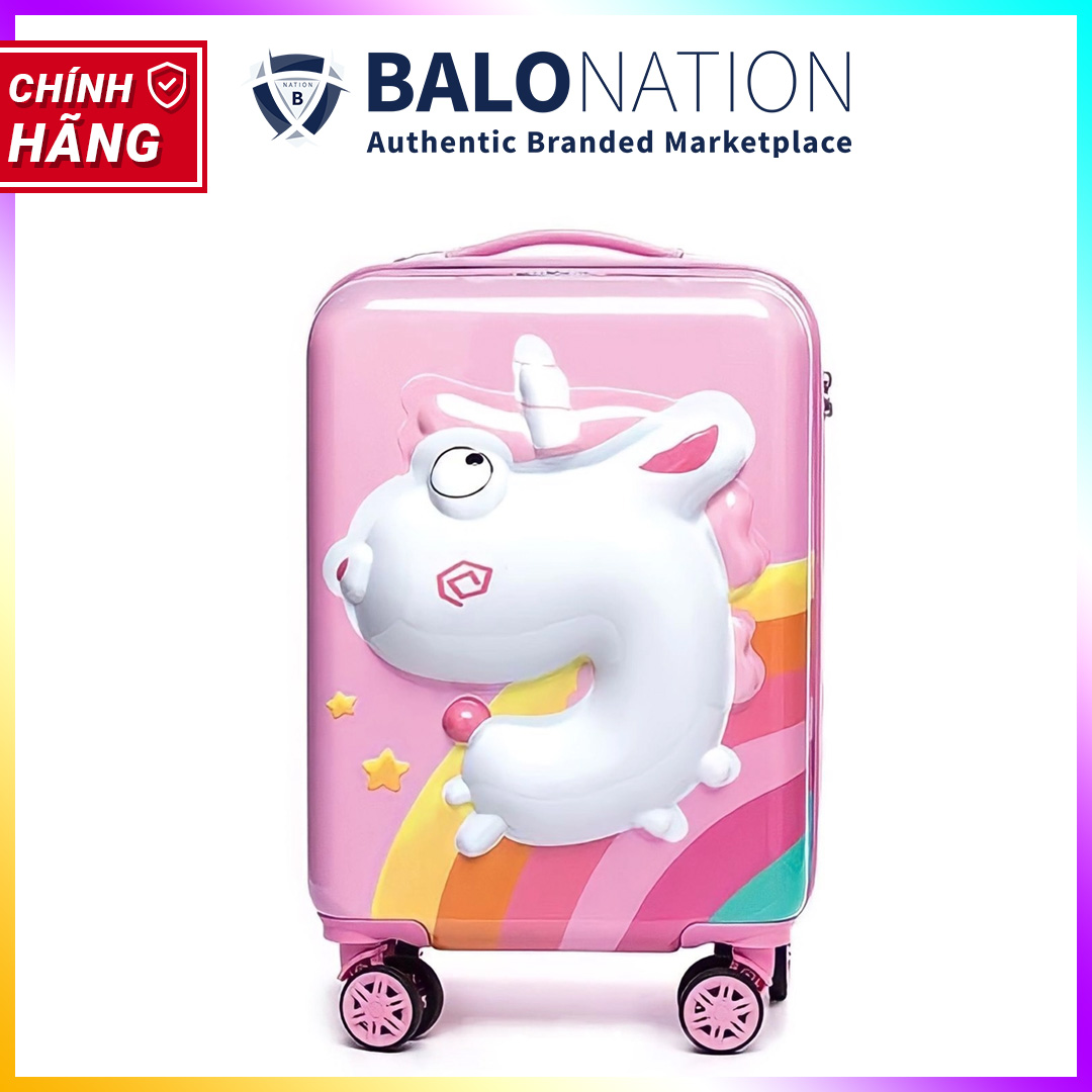 Vali Kéo Nhựa Cho Bé BEDDYBEAR In Hình Dập Nổi 3D Sư Tử Size Xách Tay 17 inch BJX-LV-001-SUTU - Hàng Chính Hãng