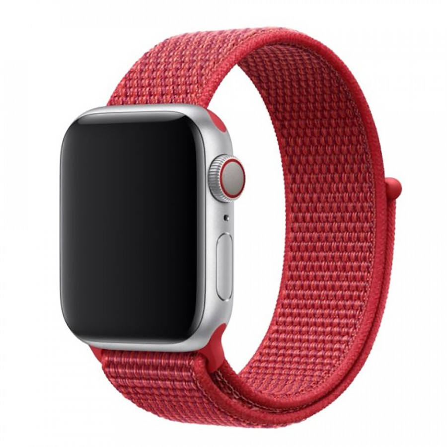 Dây Đeo Cho Apple Watch Nylon Sport Loop Màu Đỏ