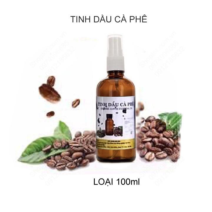 Tinh dầu Cà phê 100% nguyên chất được chiết xuất từ cà phê giúp khử mùi phòng, mùi xe