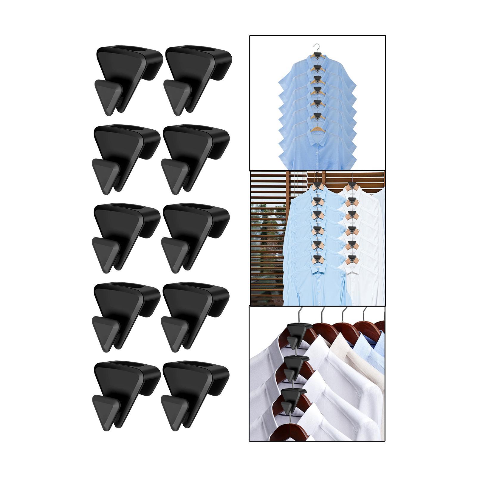 10 Pieces Heavy Duty Clothes Hanger Connector Hooks for Coats Belts Scarves