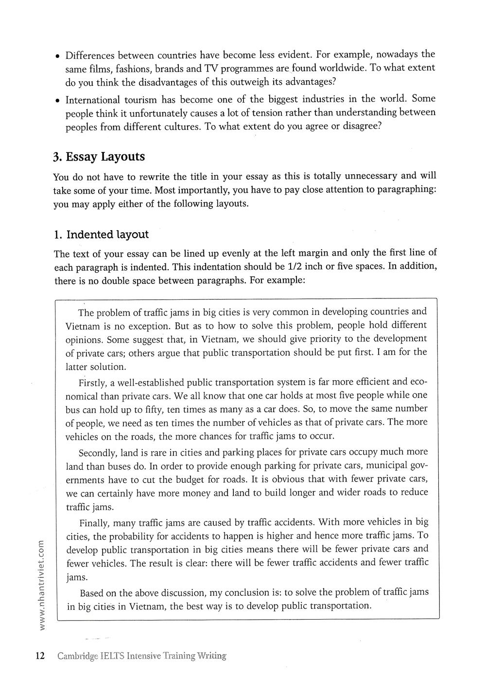 Sách Cambridge IELTS Intensive Training Writing (Không CD)