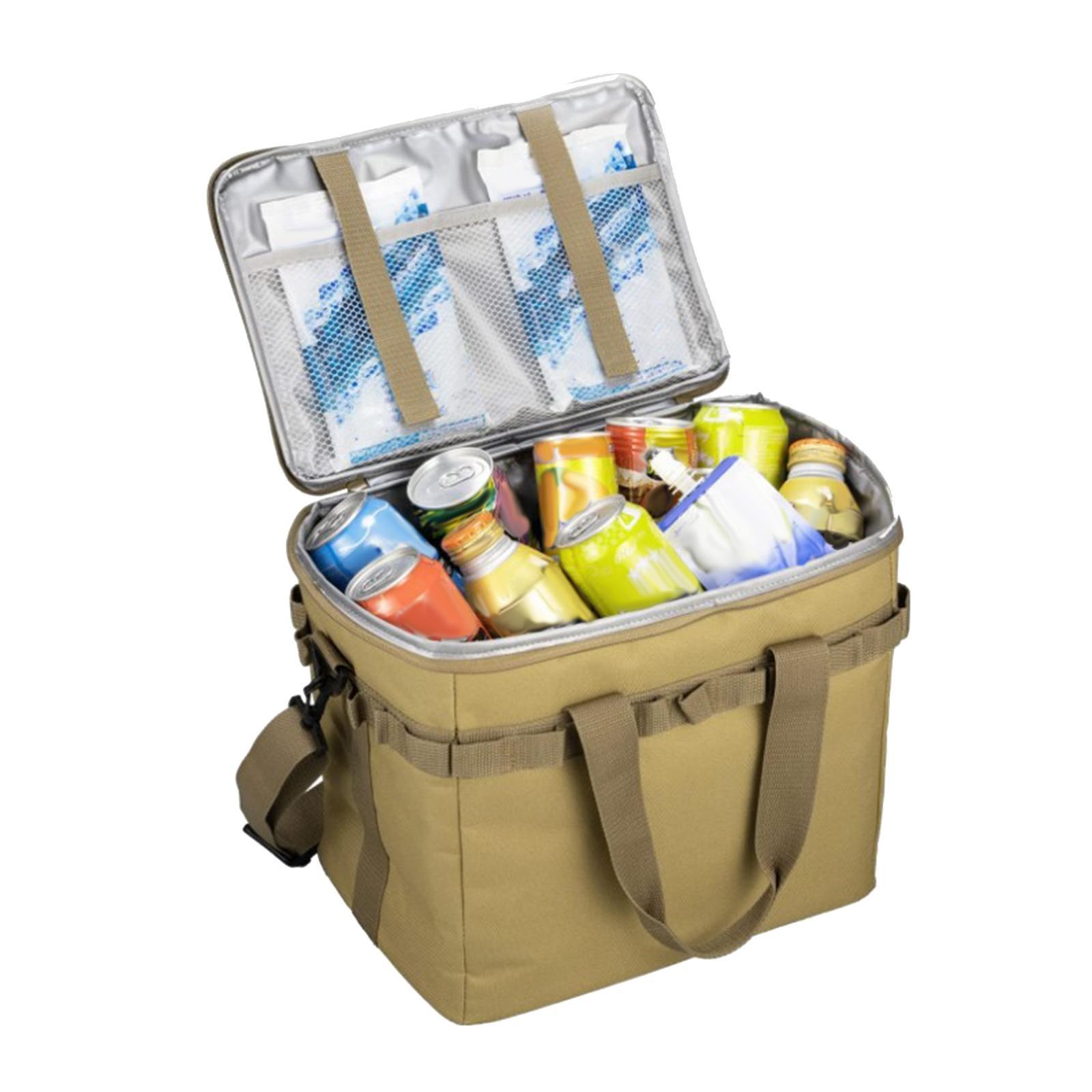Camping Storage Bag, Picnic Storage Tote Foldable Packing Bag Removable Partition for Fishing