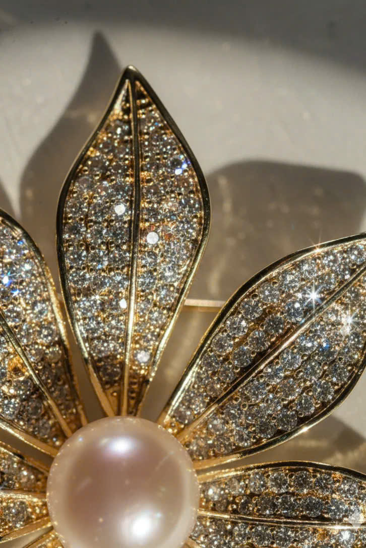 Trâm Cài Áo Vest, Áo Dài Đính Ngọc Trai Baroque thời trang thiết kế Hity ACC415