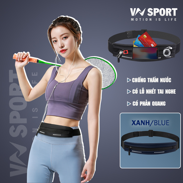 Túi đeo hông chạy bộ thời trang nam nữ VNSPORT - VNS027, Túi thiết kế gọn nhẹ chống thấm nước phù hợp cho các bộ môn thể thao và dã ngoại